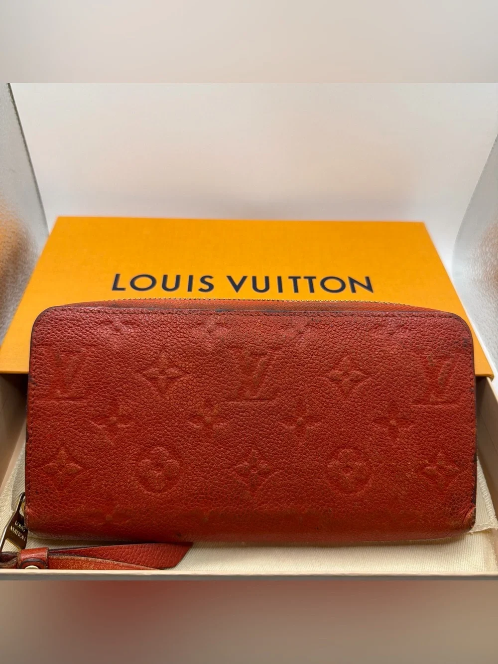 Louis Vuitton Cerise Empreinte Zippy Continental Wallet